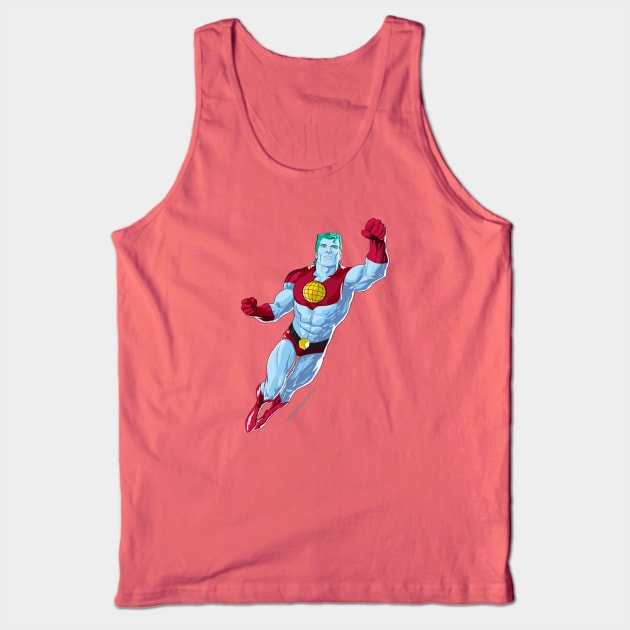 Cap Planet Tank Top by Zapt Art